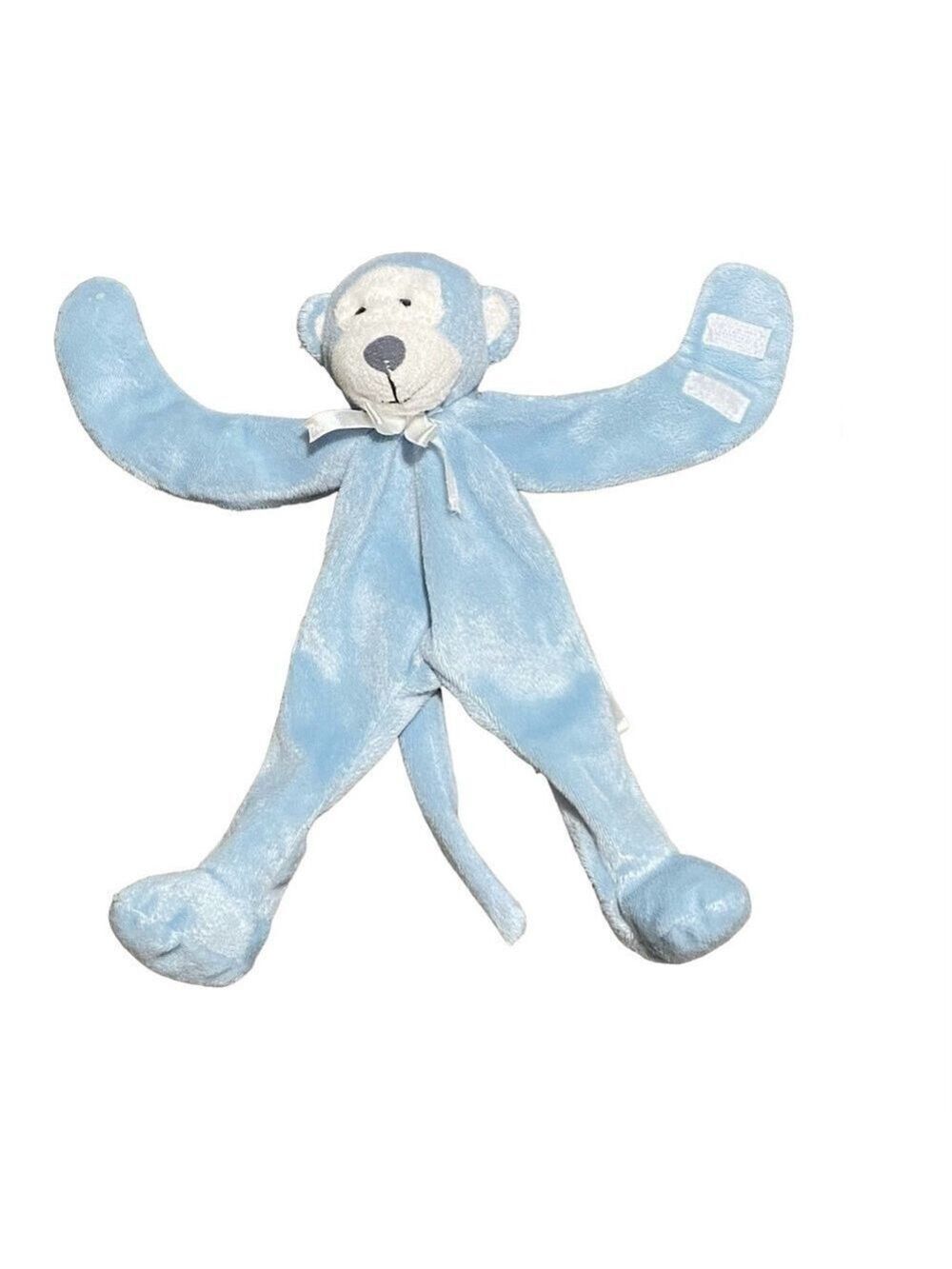 Piccolo Bambino Blue Monkey Lovey Baby Security Blanket Plush Soother Paci Toy